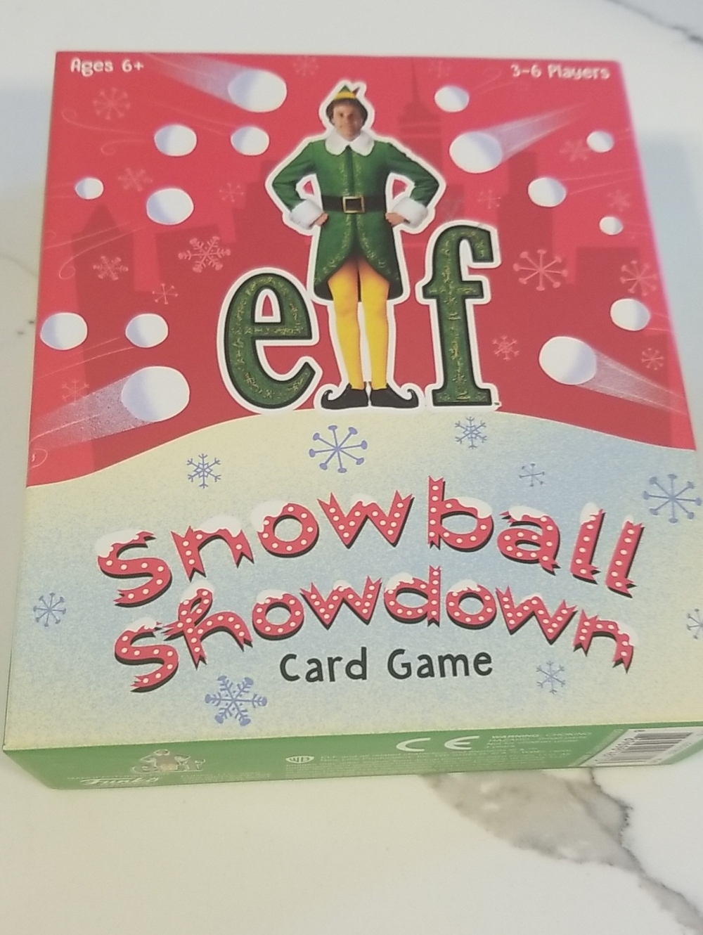 Elf Snowball Showdown Card Game - Holiday Family Party Game Complete